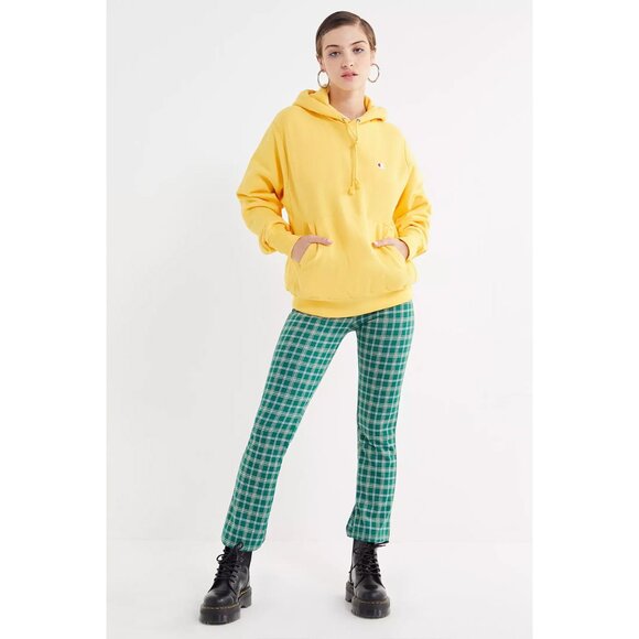Champion Urban Outfitter Boyfriend Reverse Weave Hoodie Sweater Yellow Women XS - Picture 1 of 14